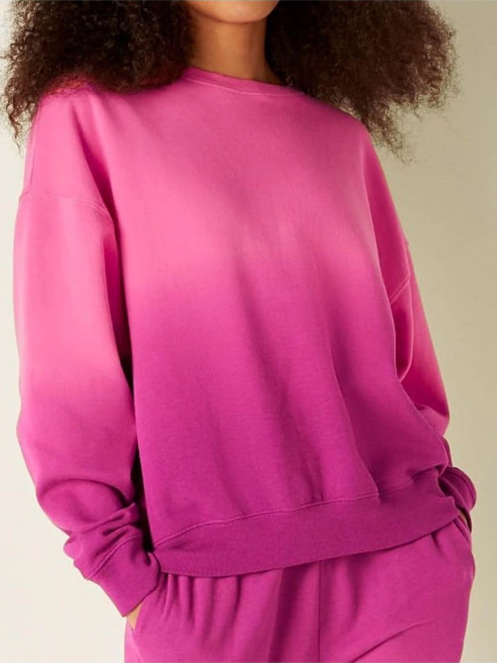 Victoria’s Secret Pink Ombré Crew Neck Sweatshirt